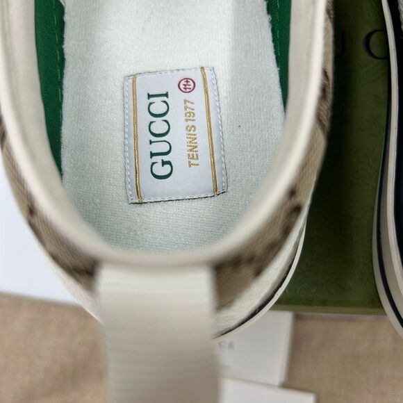 Man Gucci tennis low top 1977 sneakers size 11.5 made in Italy - Picture 8 of 11